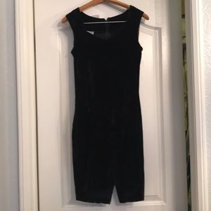 Black velvet dress